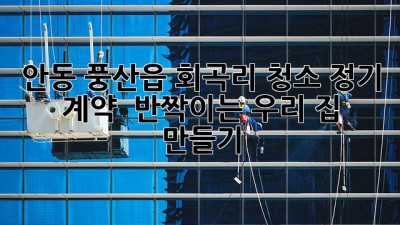 안동 풍산읍 회곡리 청소 정기 계약 ✨: 반짝이는 우리 집 만들기!